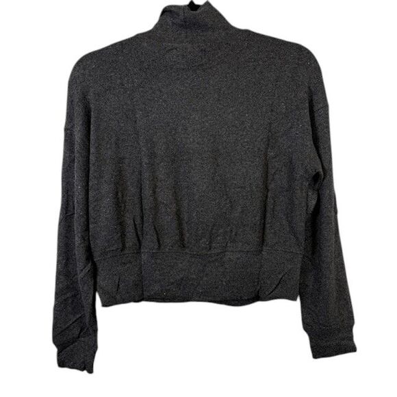 NEW! Velvet by Graham & Spencer Tami Mock neck Pullover Anthracite Charcoal XS - Picture 4 of 11